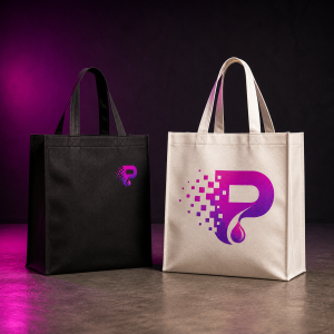 Pixelia — Bolsas reciclables personalizadas